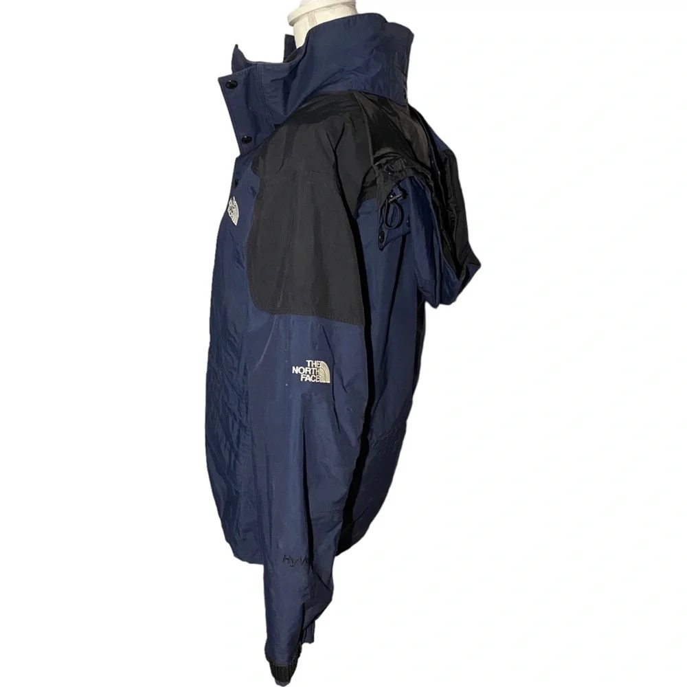 VINTAGE The North Face Men's XS Hyvent 3 In 1 Waterproof Jacket Retro Blue Black
